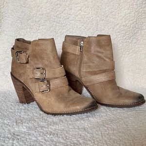 Dolce Vita Distressed Suede Ankle Booties, 8